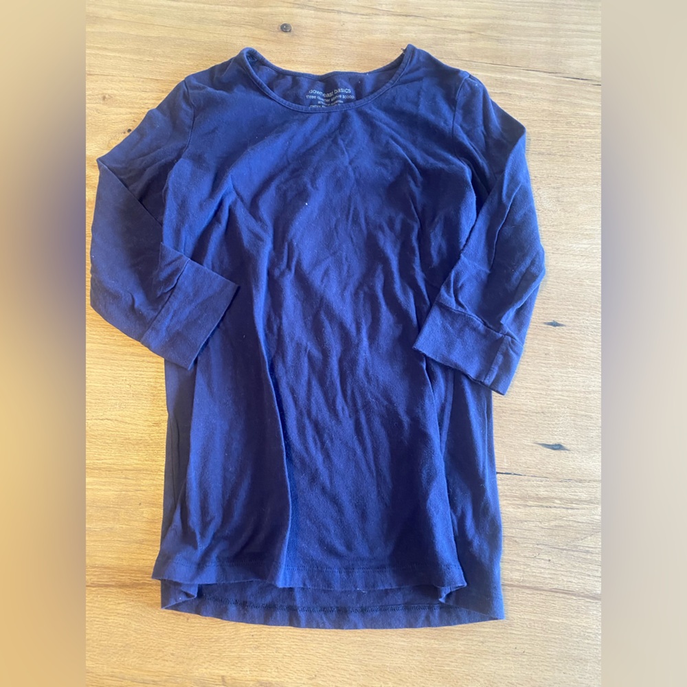 DownEast Blue Long Sleeve Tee Classic Crew Neck Women’s Medium NWT